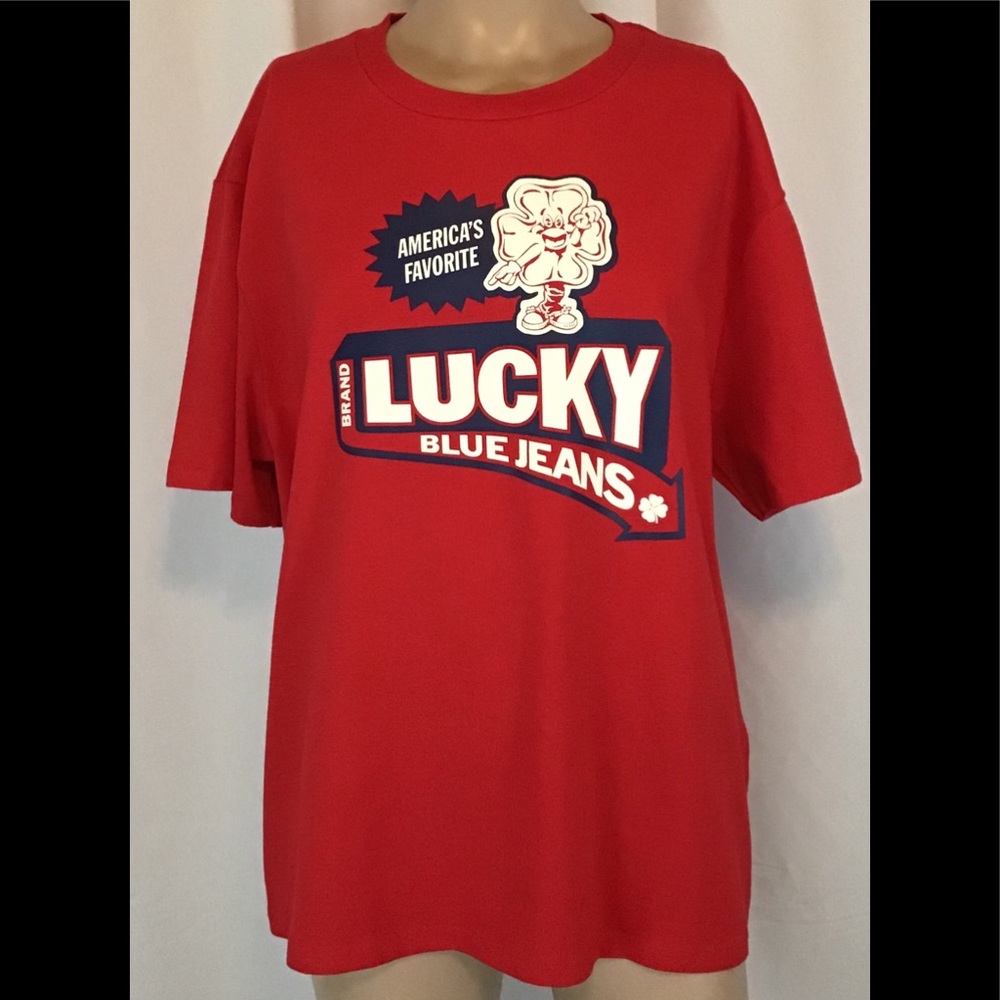 Lucky Brand casual shirt NWT red white blue